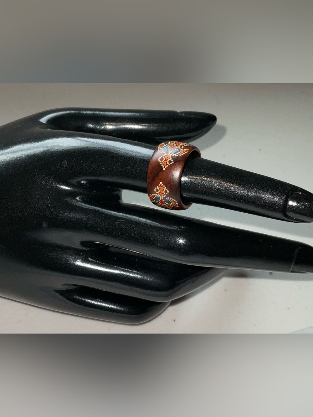 Artisan Handcrafted & Hand Painted Wooden Ring
